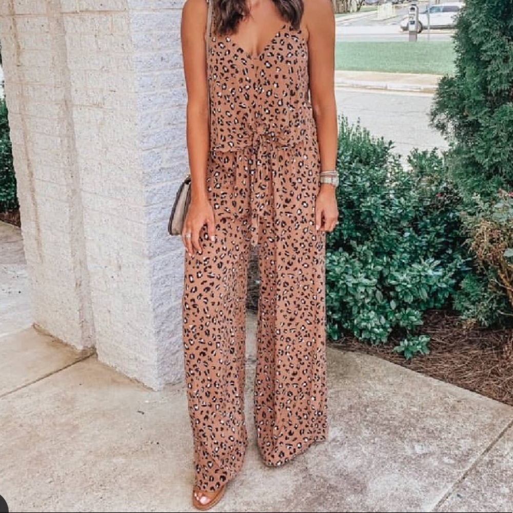Leopard Print Jumpsuit